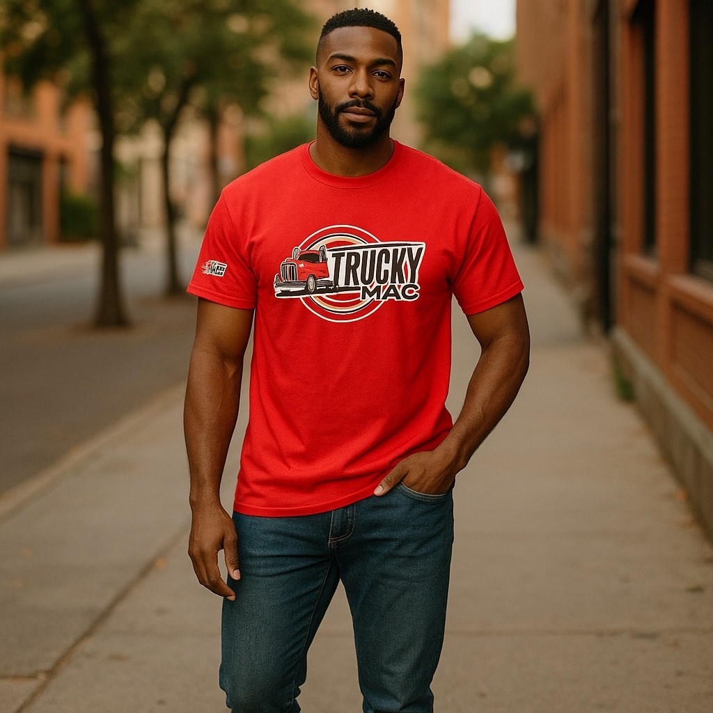 Classic Red Trucky Mac Logo Tee